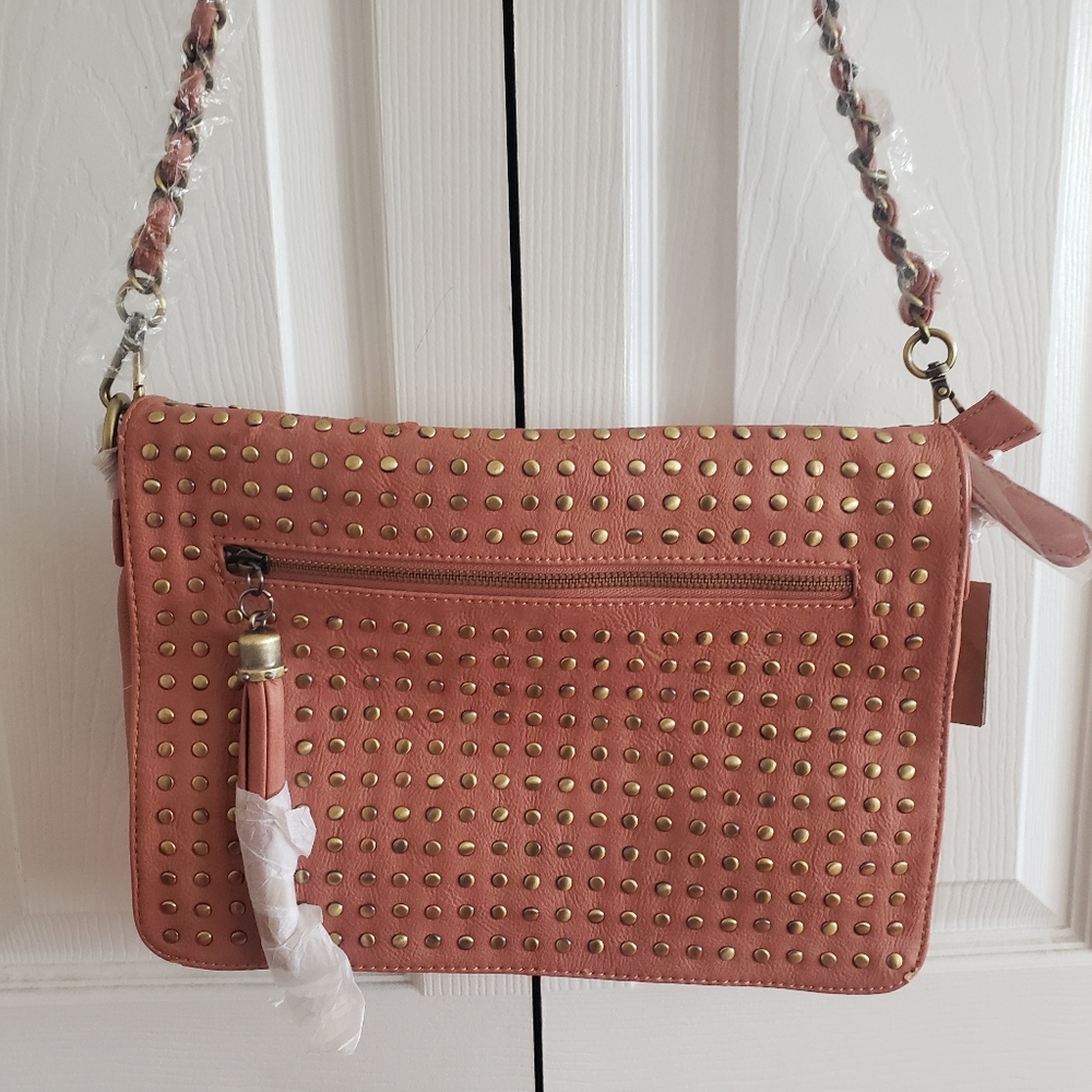 Francesca's/Urban Expressions Studded Tan Purse
